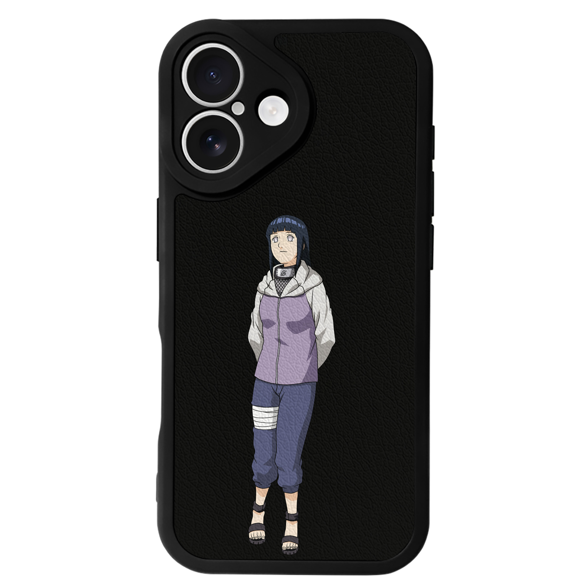 （画像用） NARUTO -ナルト- 日向ヒナタ Hyūga Hinata 【iPhone 16シリーズ対応】シリコンスマホケース（レザー調） 材質：シリコン